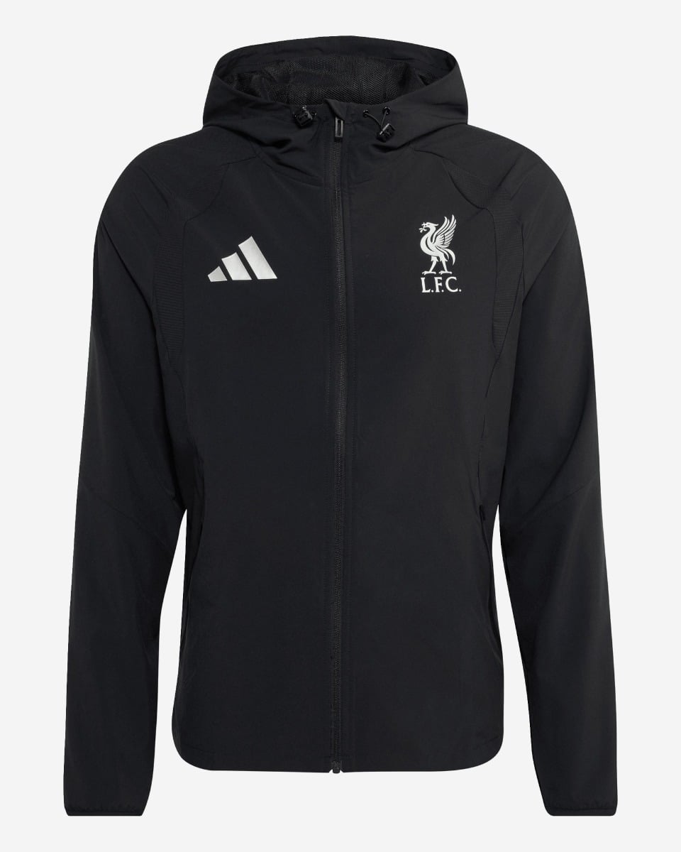 LFC adidas Mens Tiro Travel Full Zip Windbreaker Black