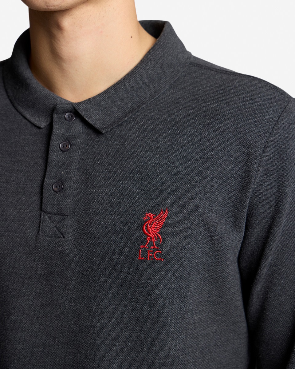 LFC Long Sleeve Polo Charcoal - Image 3