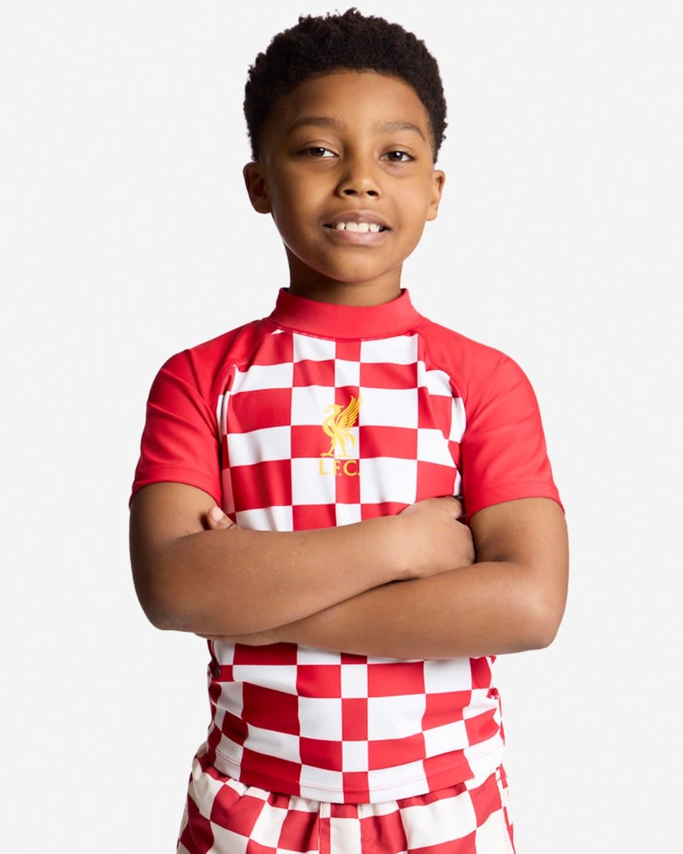 LFC Infants Check Rash Top Röd - Image 1