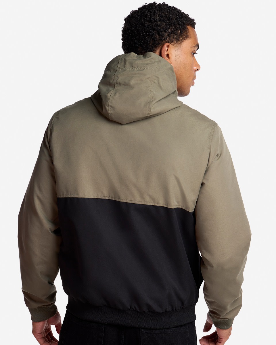 LFC Mens Colour Block Windcheater Khaki & Black - Image 2