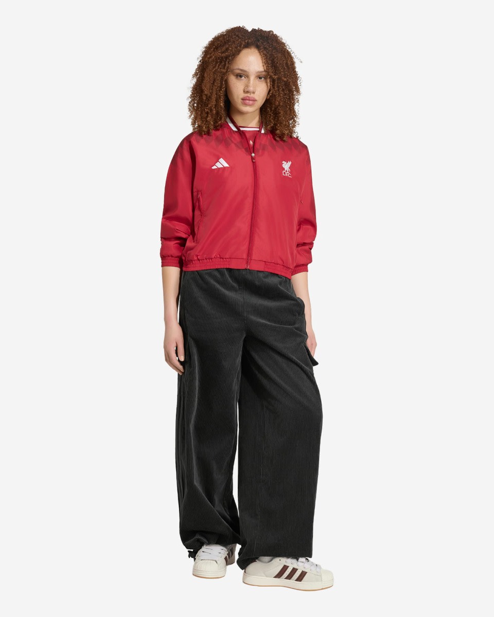 LFC adidas Womens 26/27 Stadium Track Top Active Maroon - Image 3