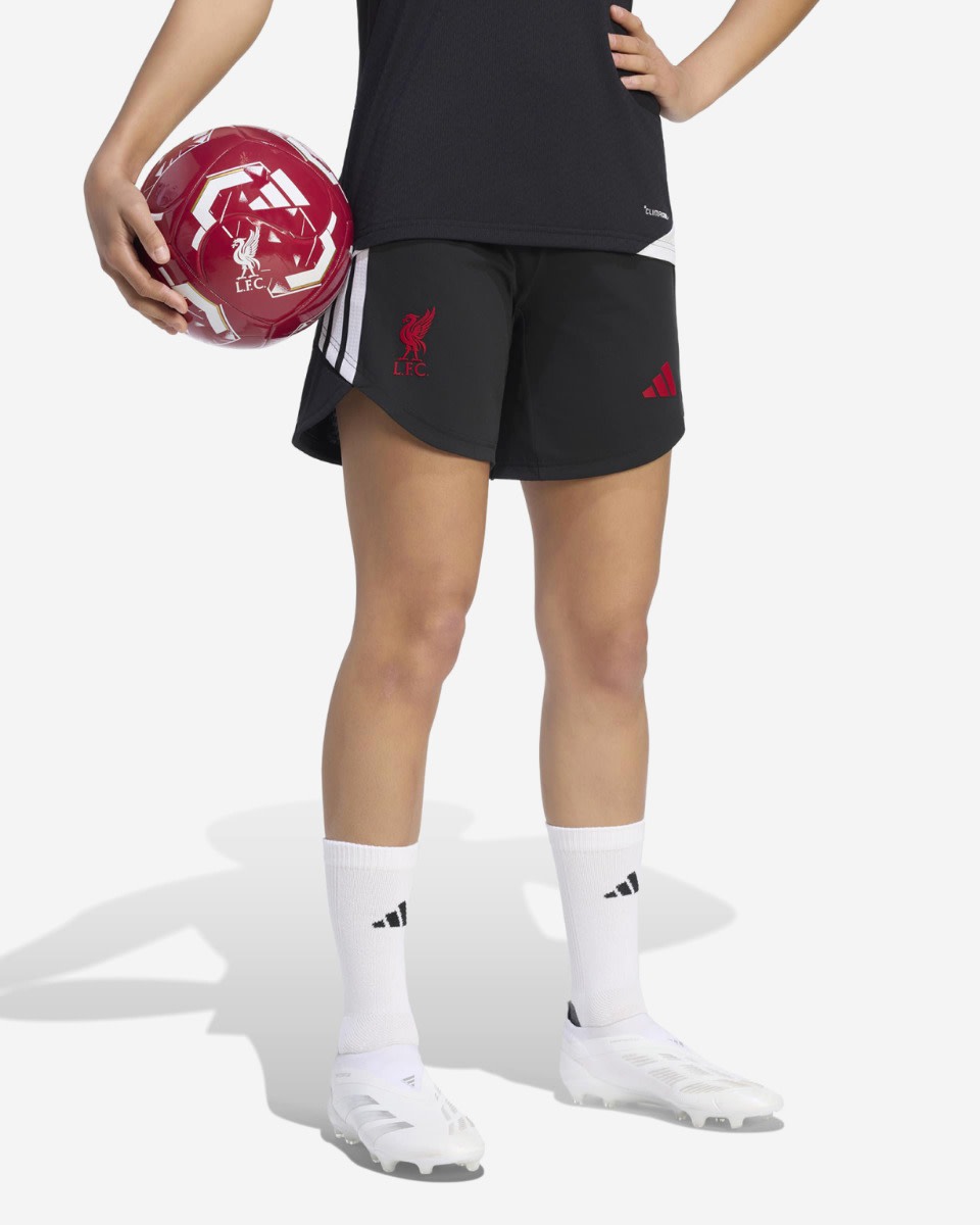 LFC adidas Womens 26/27 Tiro Training Shorts Black - Image 1