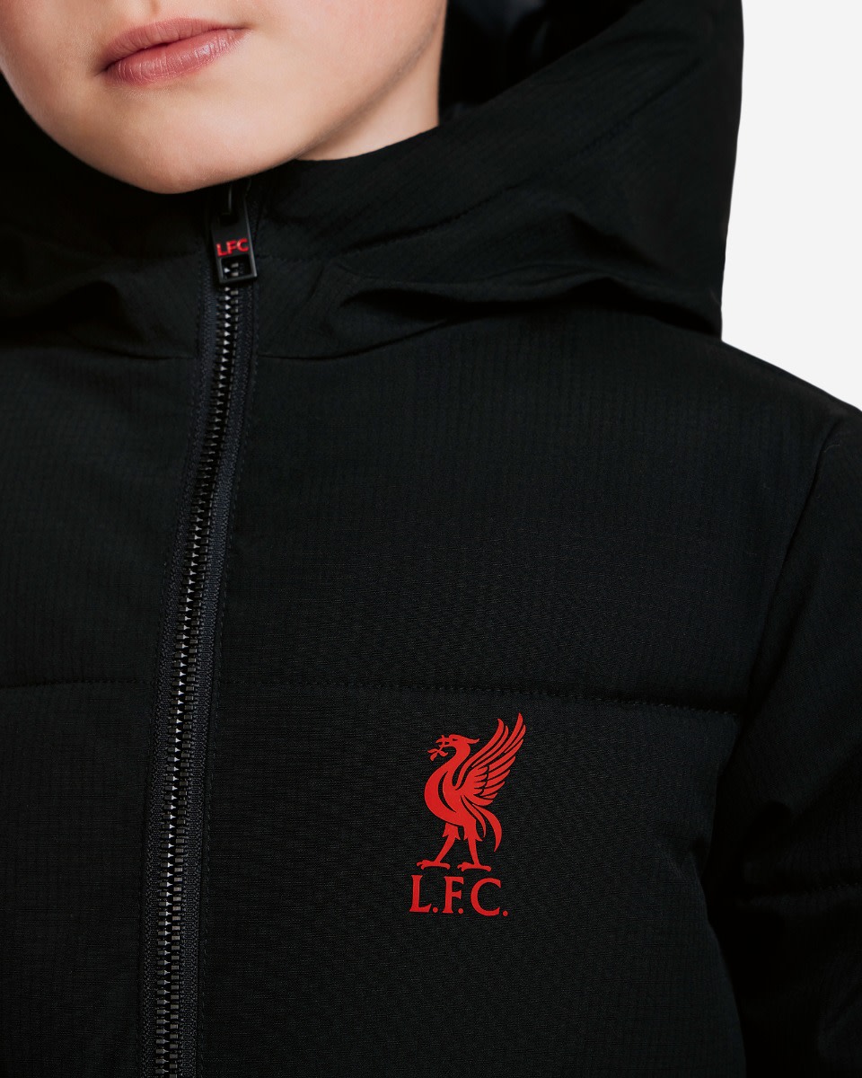 LFC Juniors Long Puffa Jacket Black - Image 2