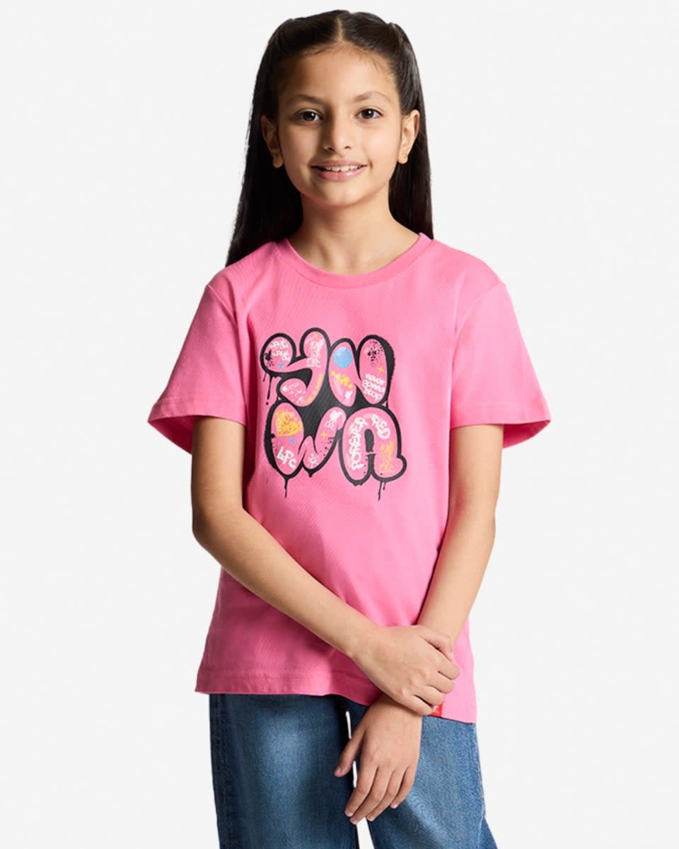 Camiseta LFC Infants YNWA Graffiti rosa - Image 1