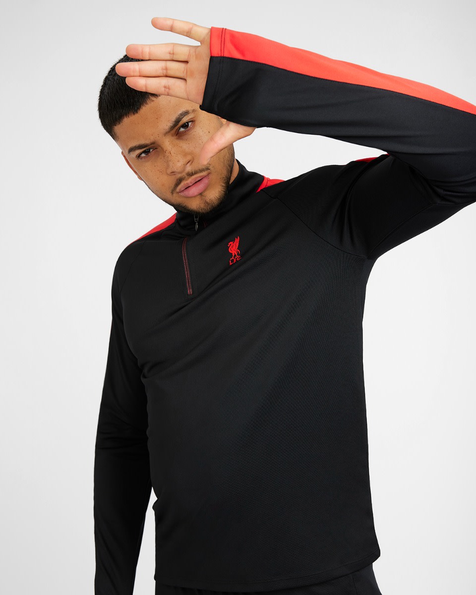LFC Mens Quarter Zip Top Black - Image 2