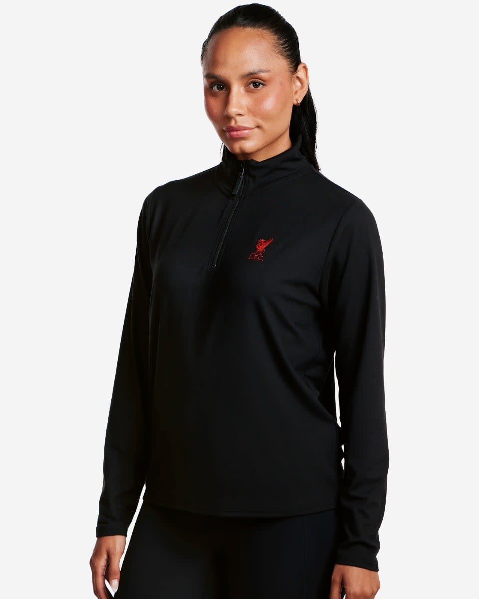 LFC Womens 1/4 Zip Fleece Black - Image 1