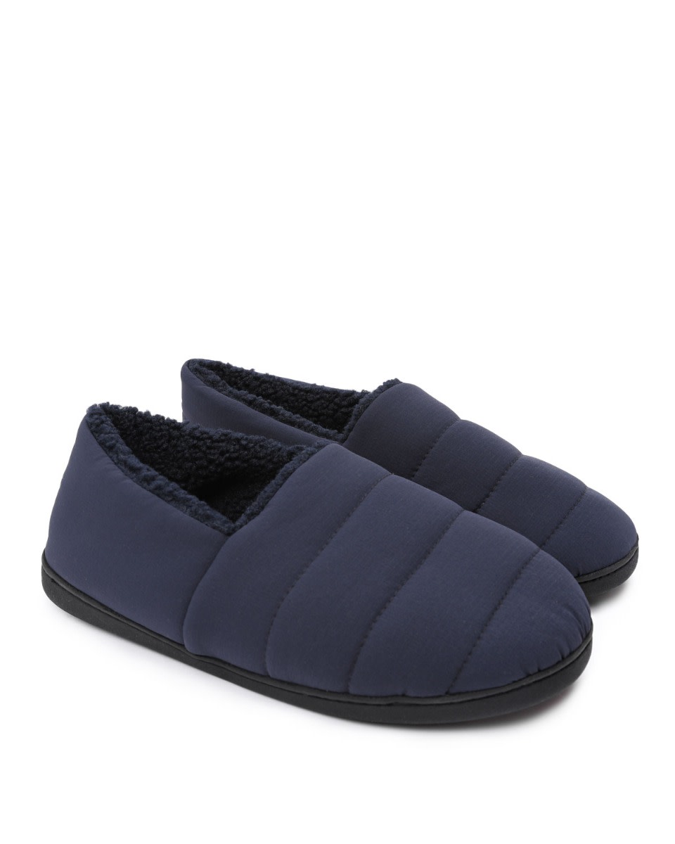 LFC Mens Quilted Slippers Navy - Image 1