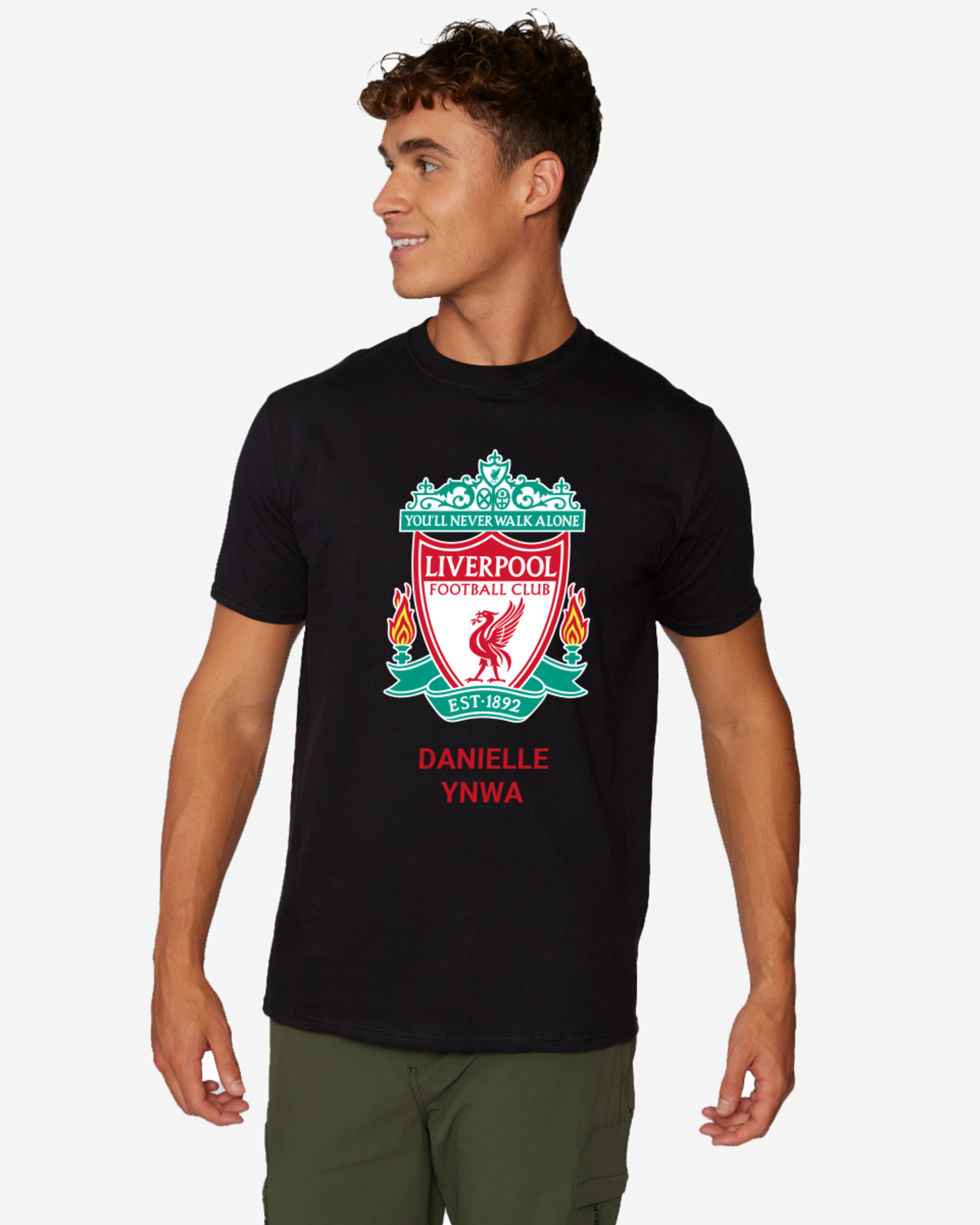 เสื้อยืดสีดำส่วนบุคคล LFC Crest - Image 1