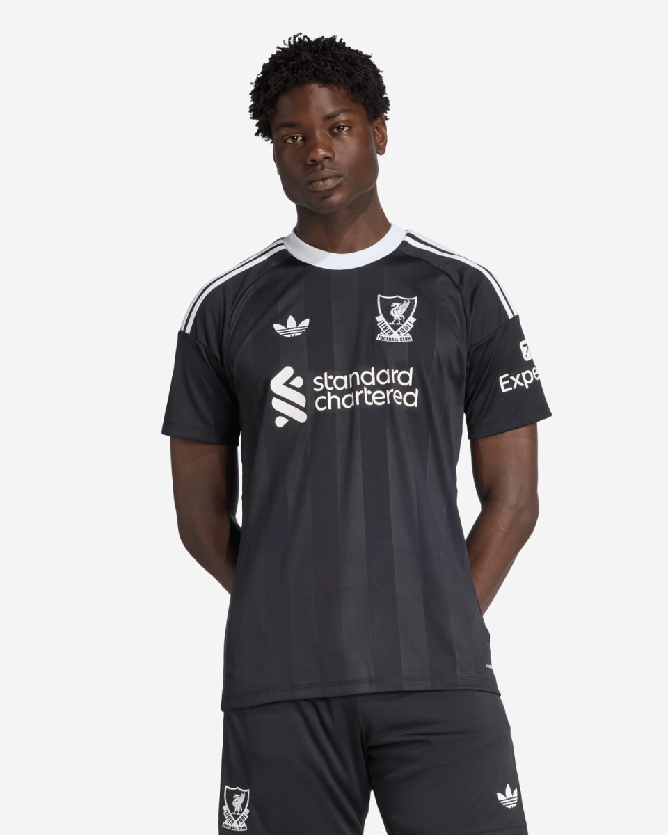 25-26 リバプールFC　レプリカ 3rd gk 3XL 黒  LFC adidas Mens 25/26 Third Short Sleeve Goalkeeper Jersey