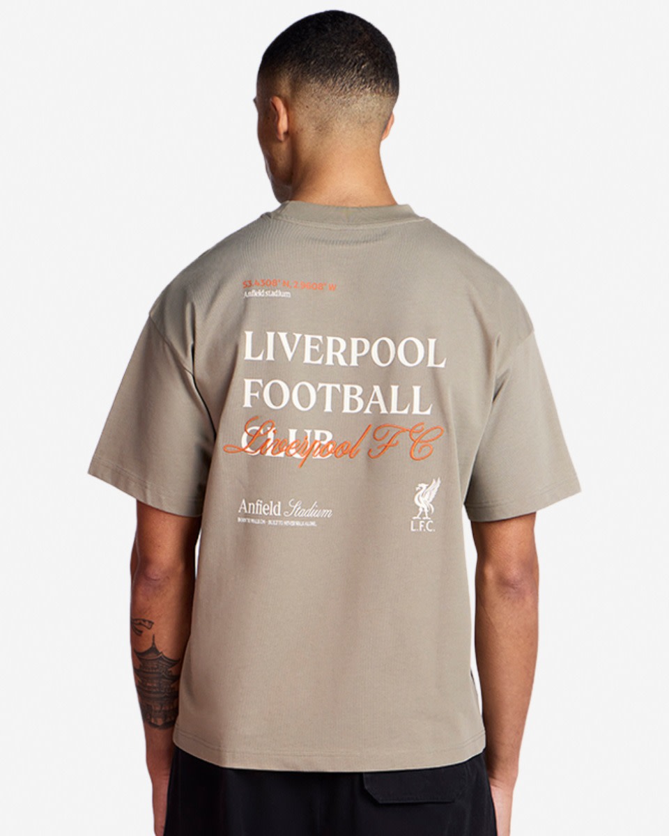 LFC 남성용 오버사이즈 풋볼 클럽 티 카키 - Image 1