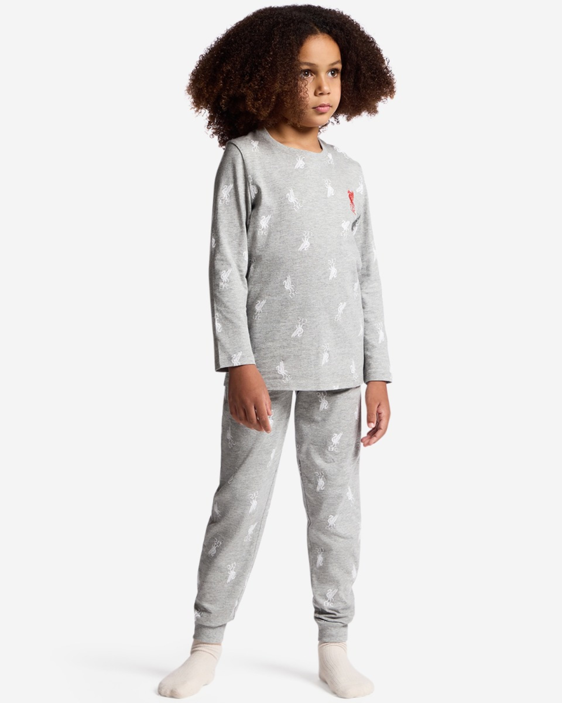LFC Juniors Langes Pyjama-Set für Mädchen, Grau - Image 3