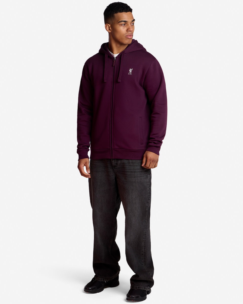 LFC Mens Zip through Hoodie Cherry - Image 4