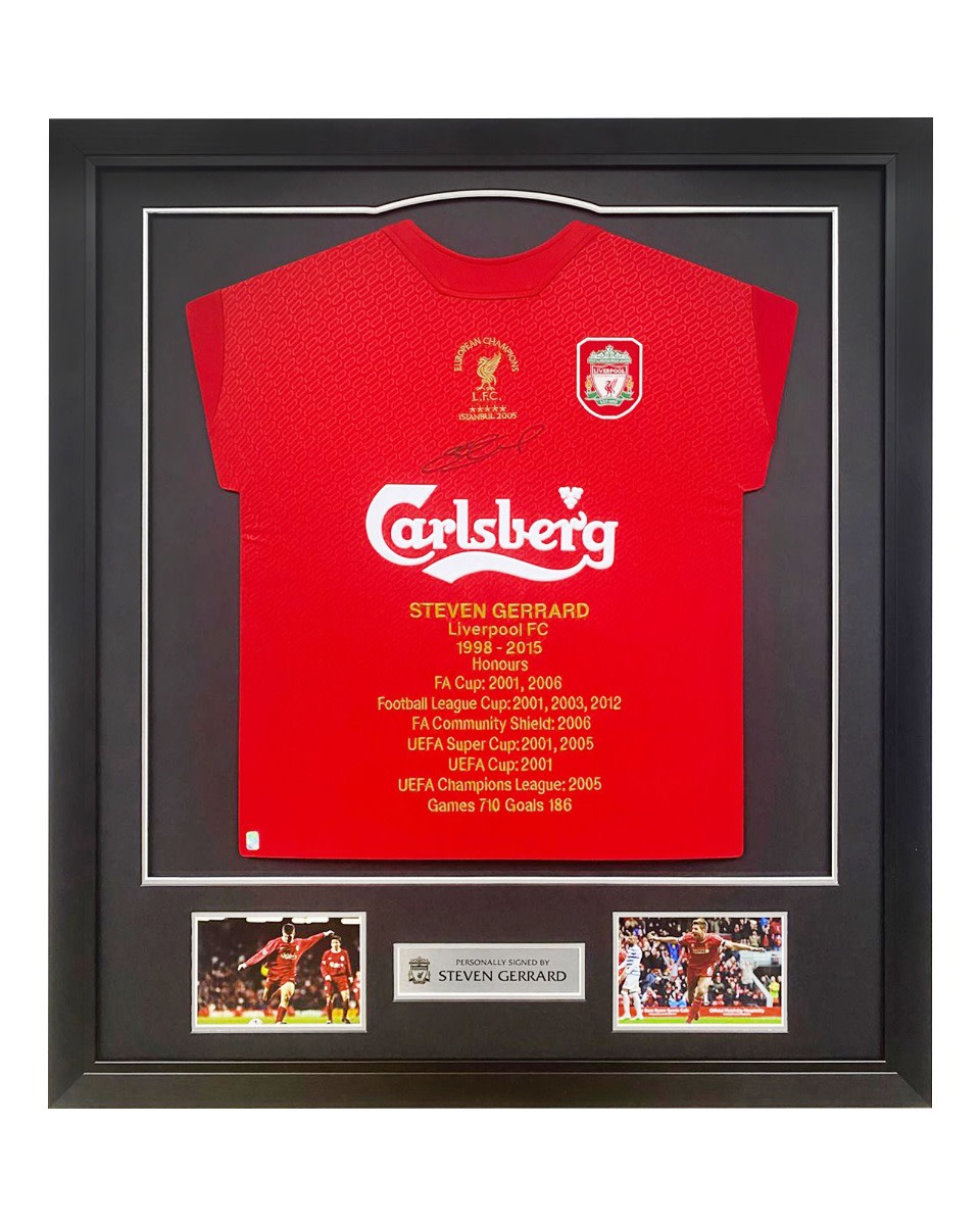 LFC Gerrard Honours Framed Shirt - Image 1