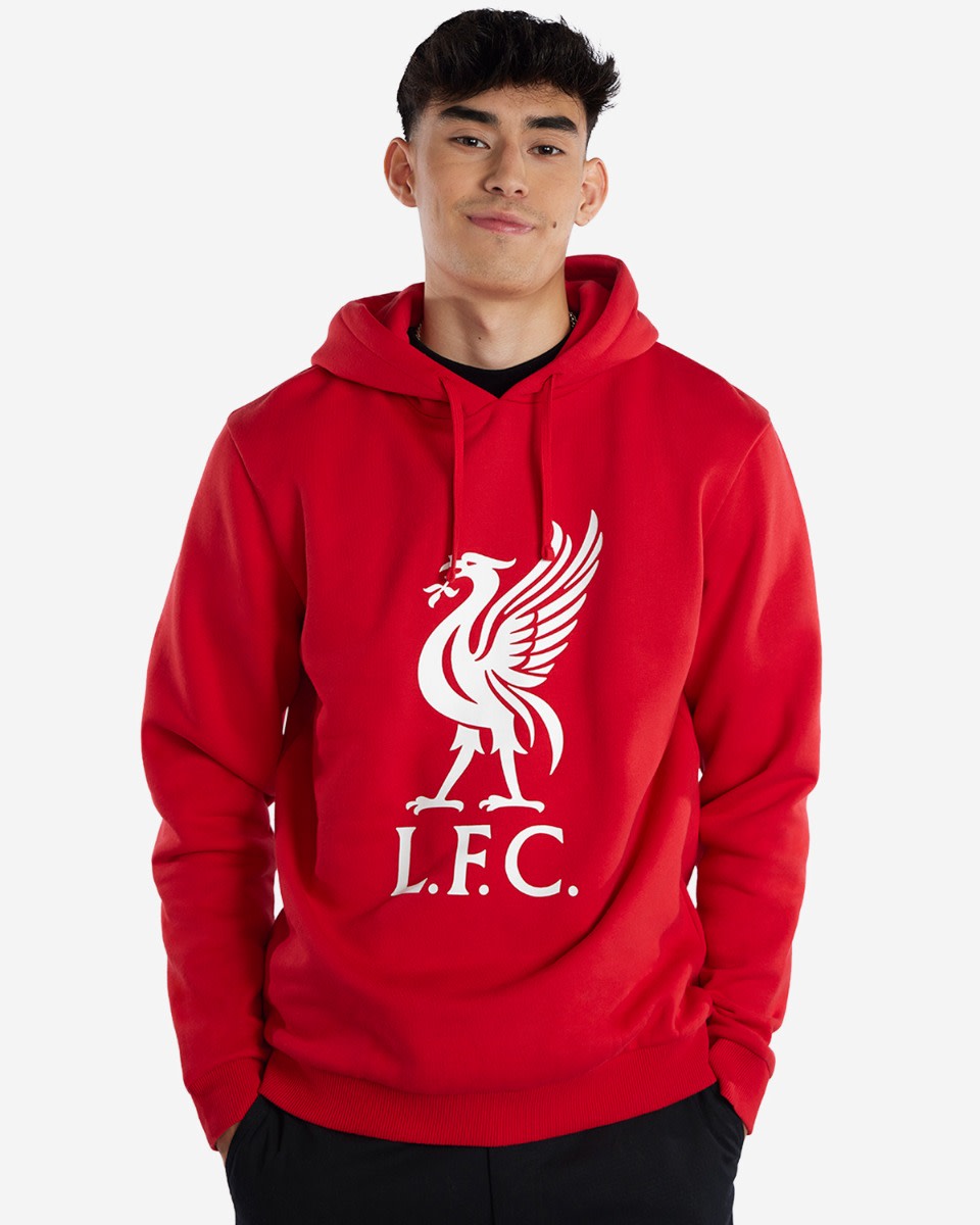 LFC Mens Lightweight Liverbird Hoody Red - Image 3
