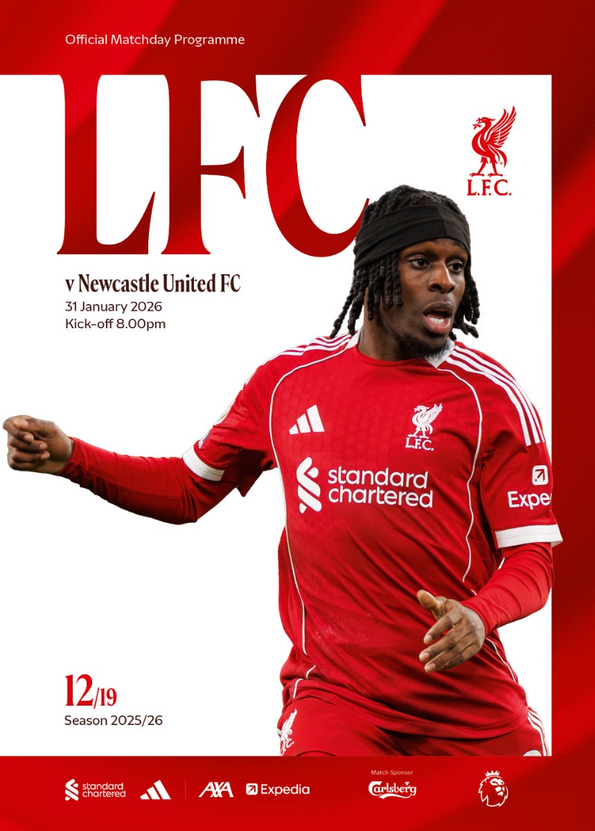 Matchday Programme - LFC vs Newcastle - Premier League - 31/01/2026 - Image 1