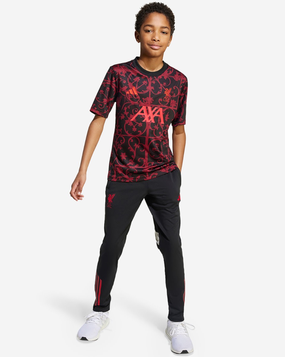 LFC adidas Youth 25/26 Kortermet Pre-Match Skjorte Svart - Image 4