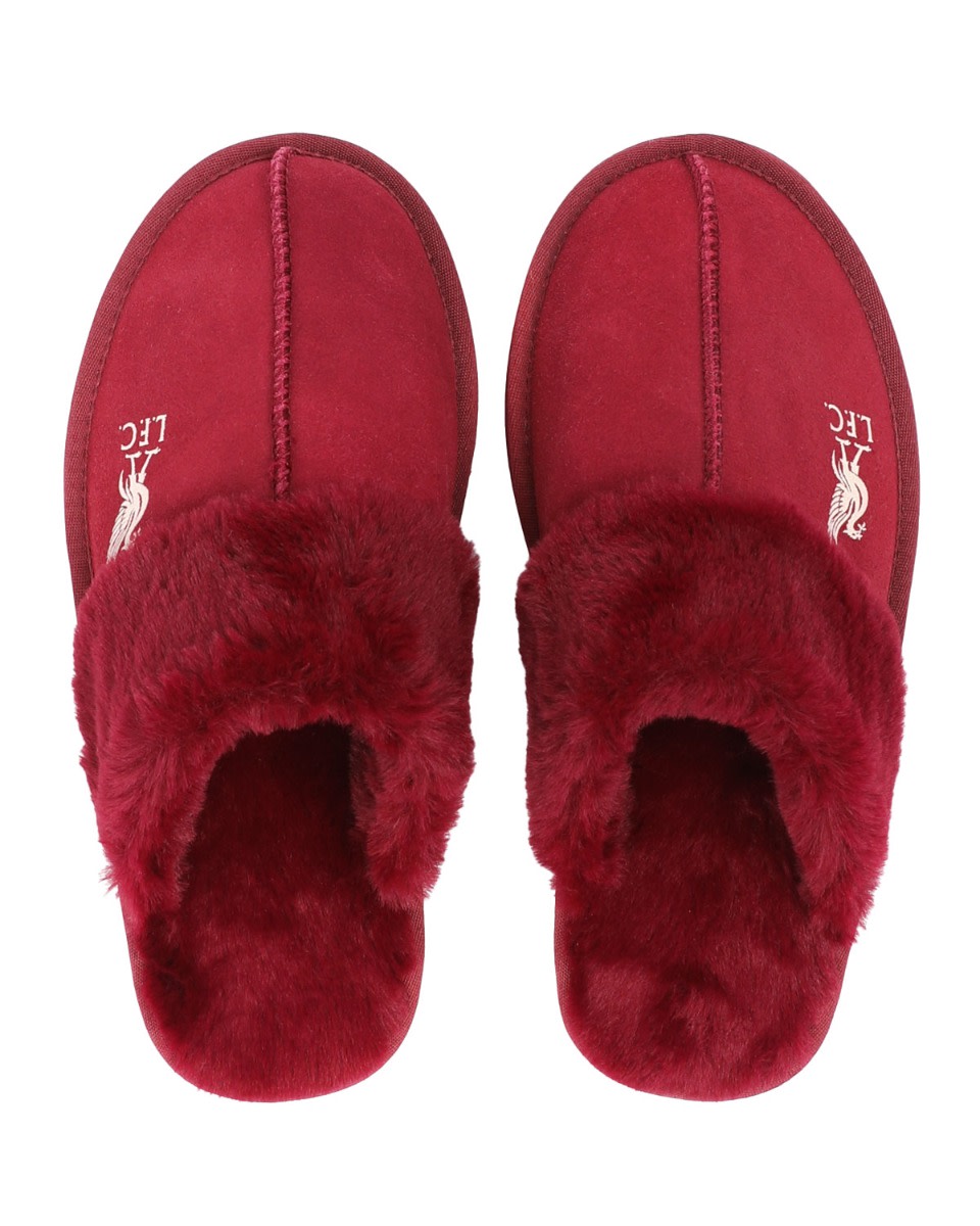 Mules en daim LFC pour femmes, rouges - Image 2