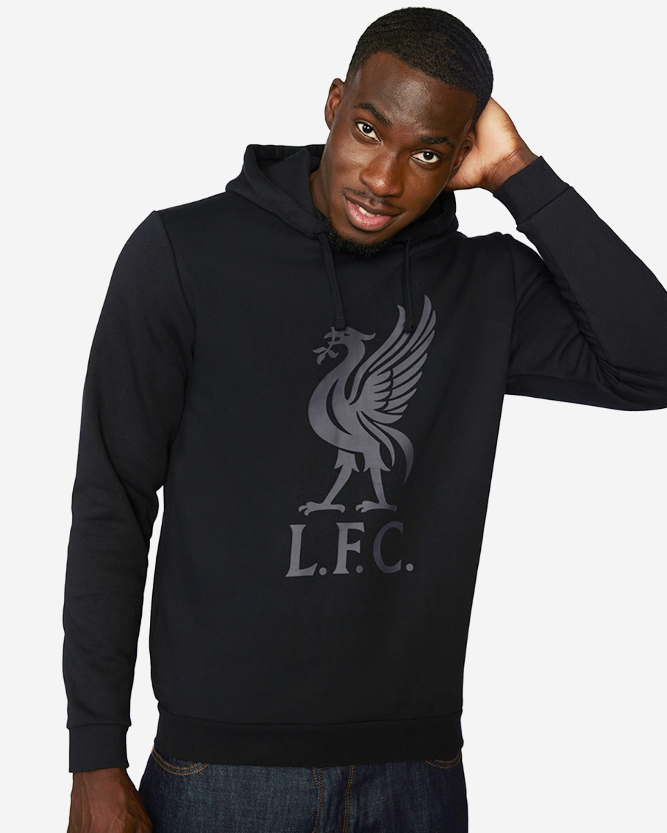 LFC Mens Liverbird Lightweight Hoody Black - Image 2