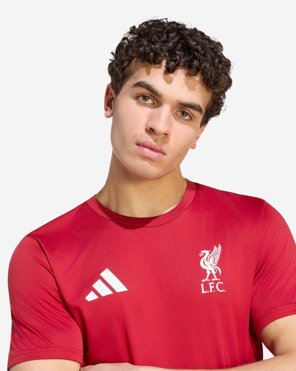 LFC 阿迪达斯男士 26/27 DNA Poly T 恤活性栗色 - Image 4