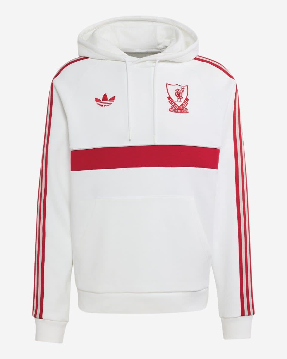 LFC adidas Menns 26/27 Originals Hettegenser Hvit - Image 3