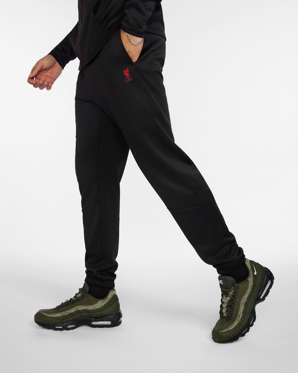 LFC Mens Panelled Joggers Black - Image 1