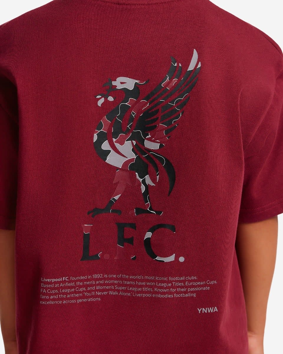 LFC Juniors Oversized YNWA Back Print Tee Cherry - Image 1