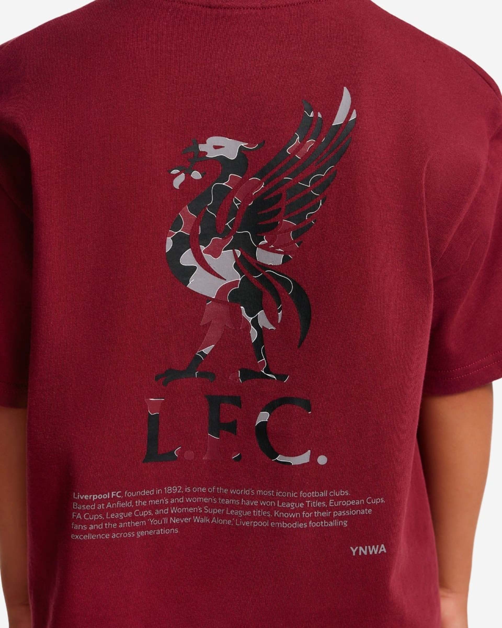 Oversize-YNWA-T-Shirt mit Rückenprint von LFC Juniors, Kirsche - Image 1