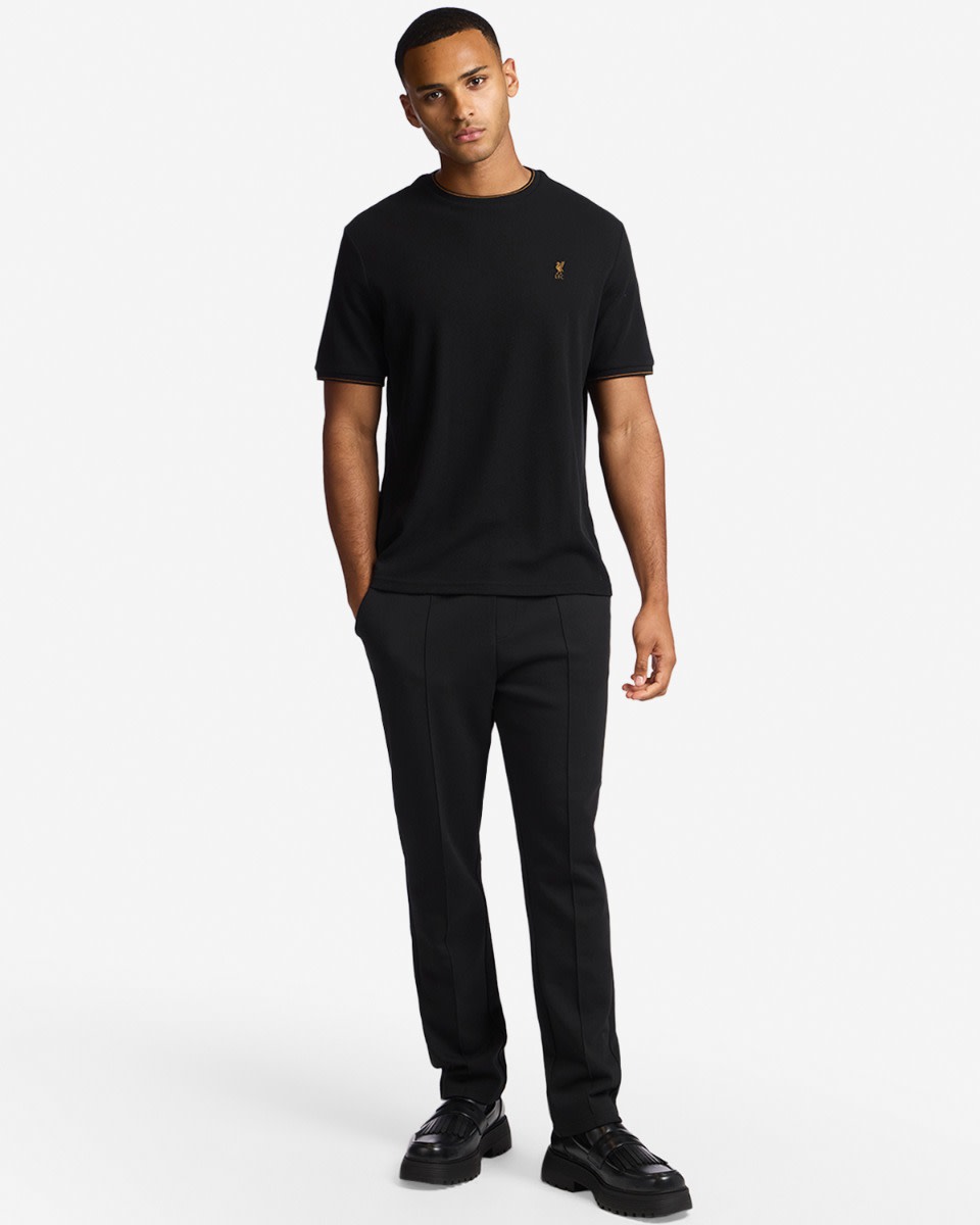 LFC Mens Knitted Tee Black - Image 3