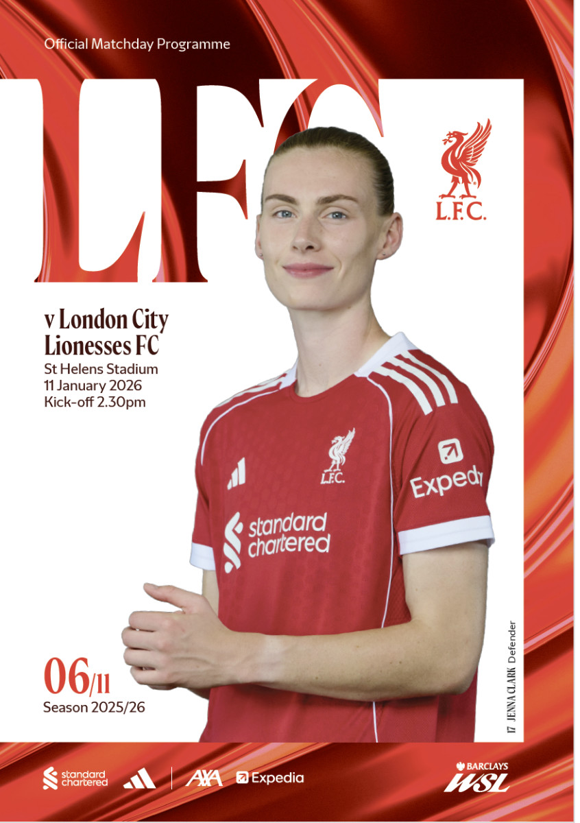 Matchday Programme LFC Women vs London City Lionesses - WSL - 11/01/2026 - Image 1