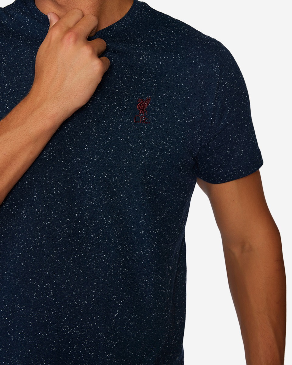 LFC Mens Crew Neck Neppy Yarn Tee Navy - Image 4