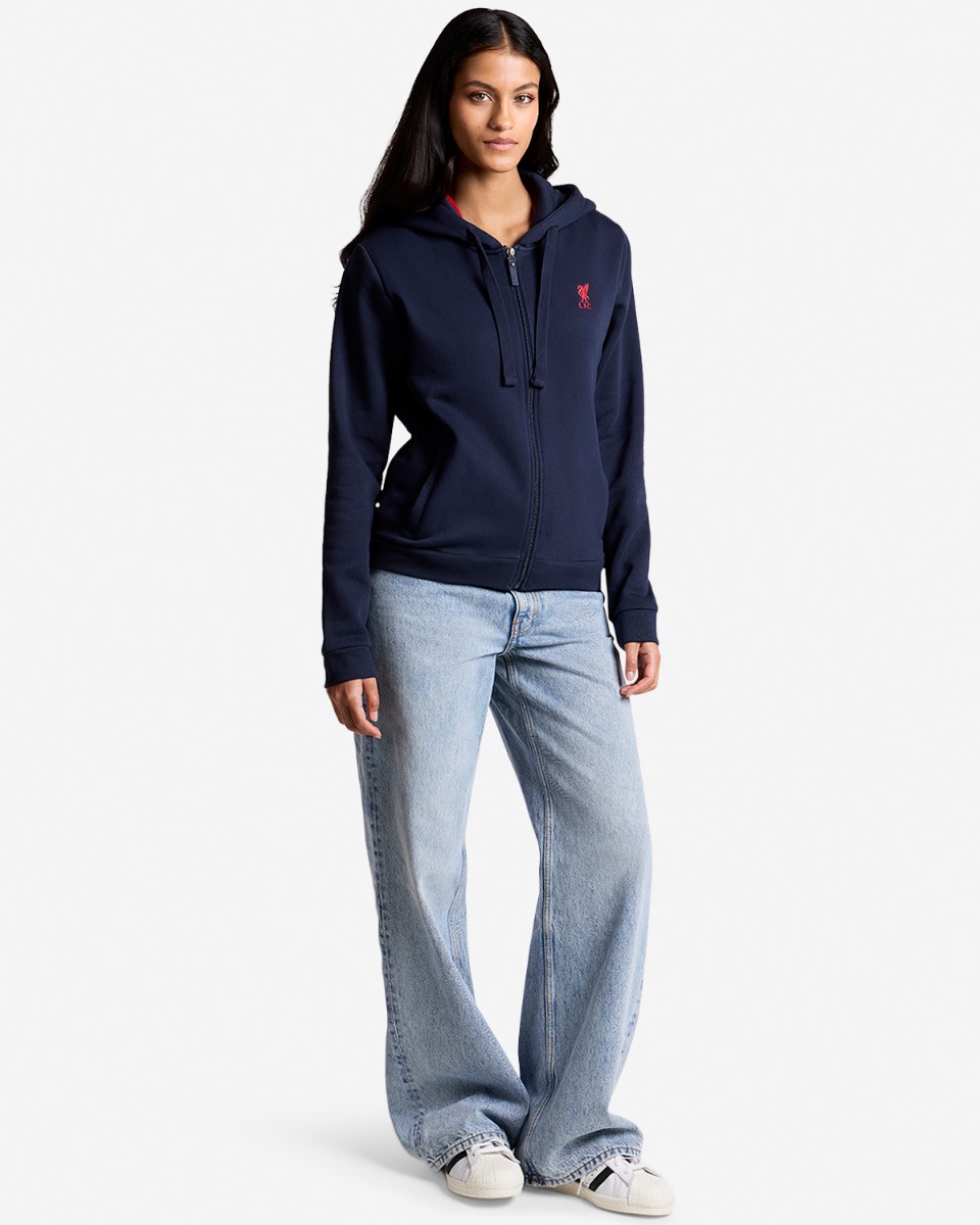 LFC Womens Zip Through Hoody Navy - Image 3