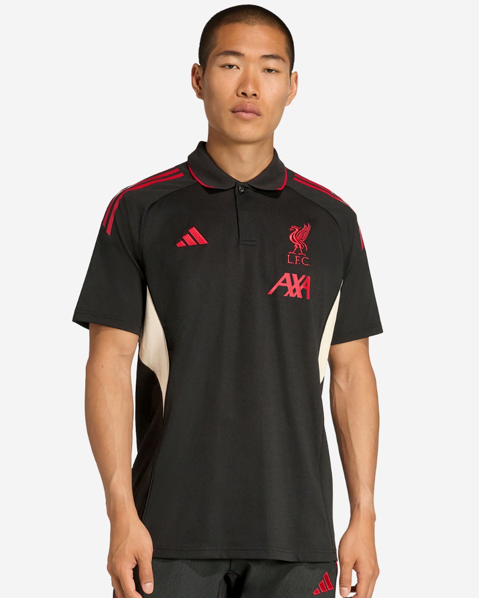LFC adidas Mens 25/26 Domestic Training Polo Black - Image 1