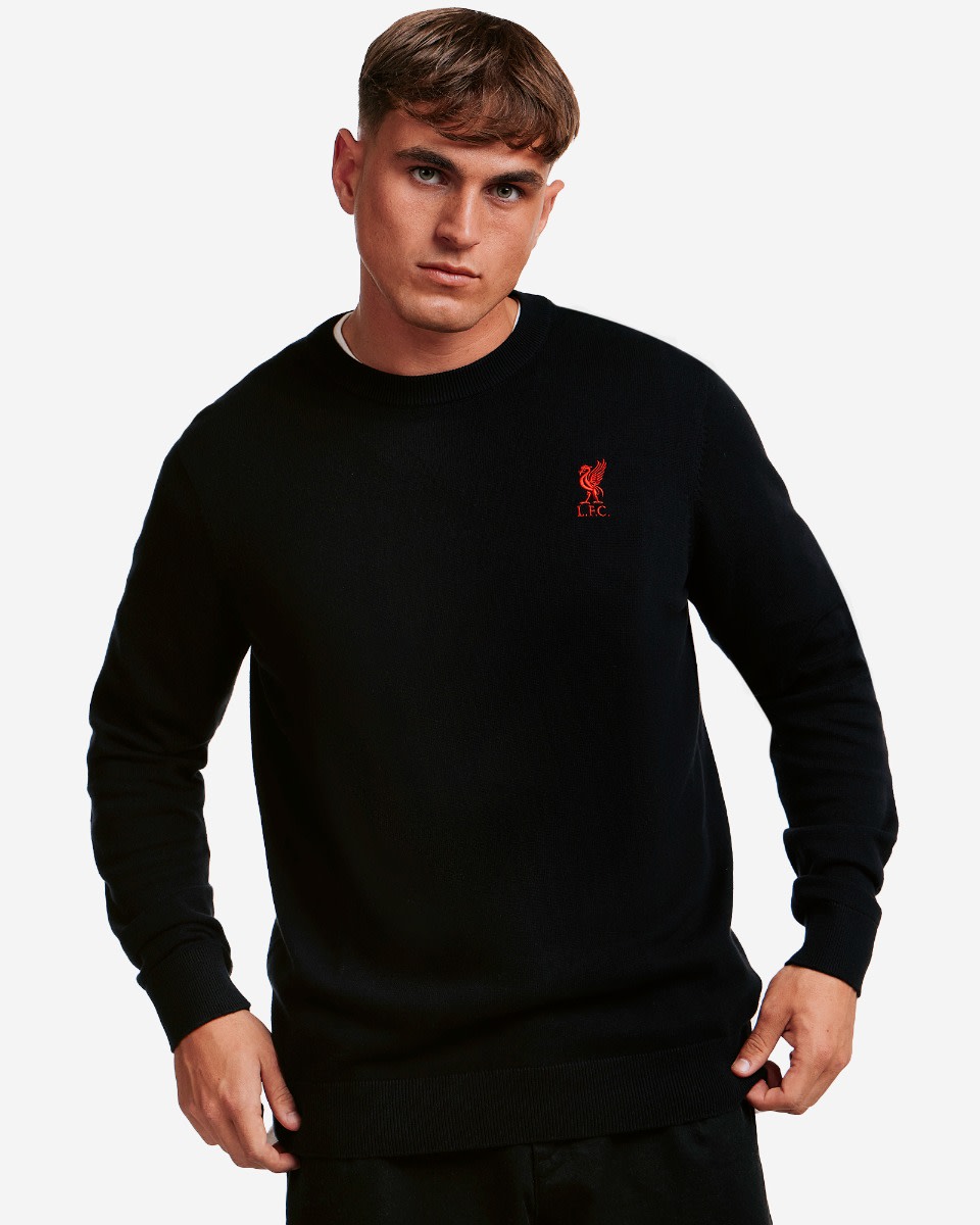 Sweat-shirt en tricot à col rond LFC pour homme, noir - Image 3