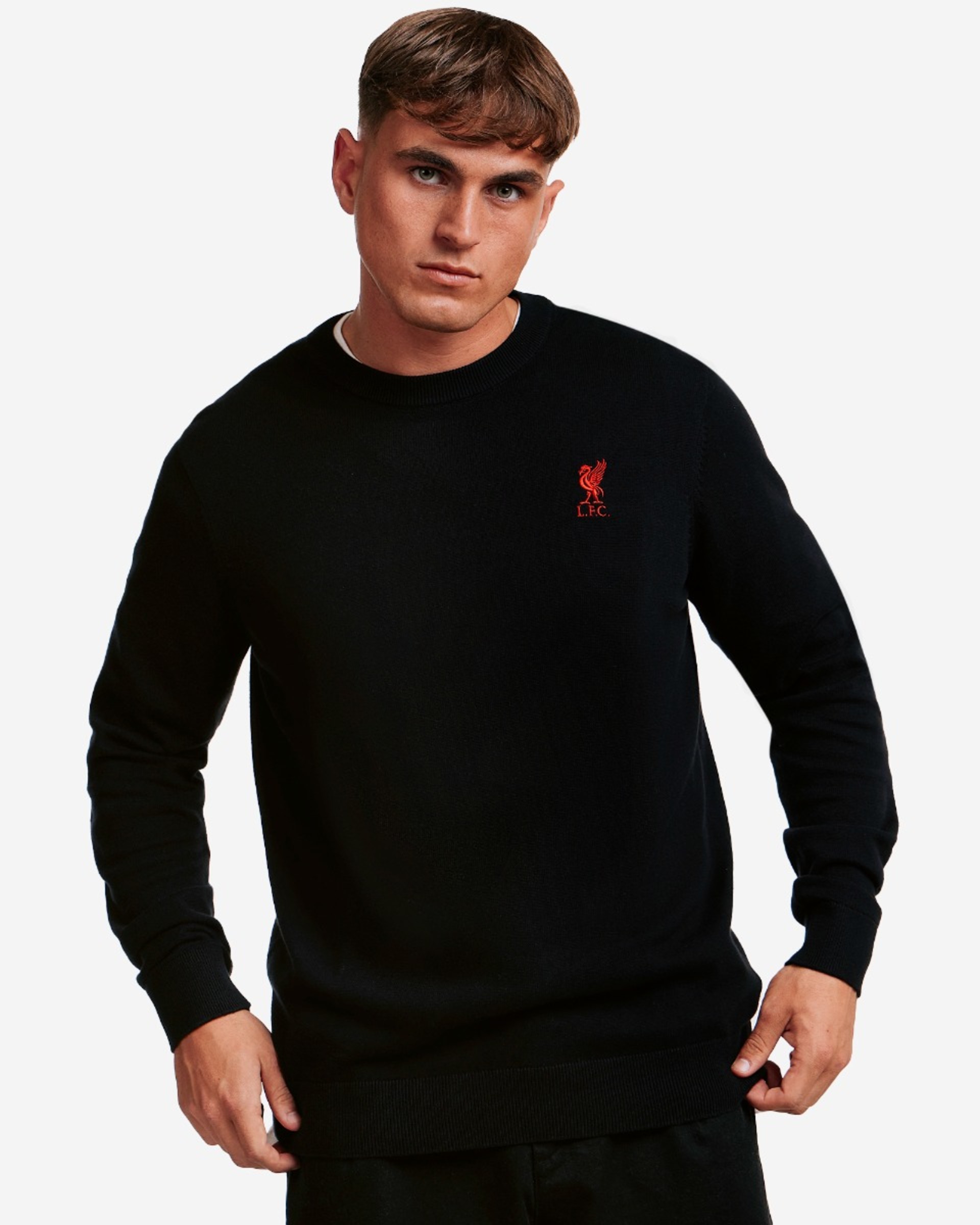 Sweat-shirt en tricot à col rond LFC pour homme, noir - Image 3