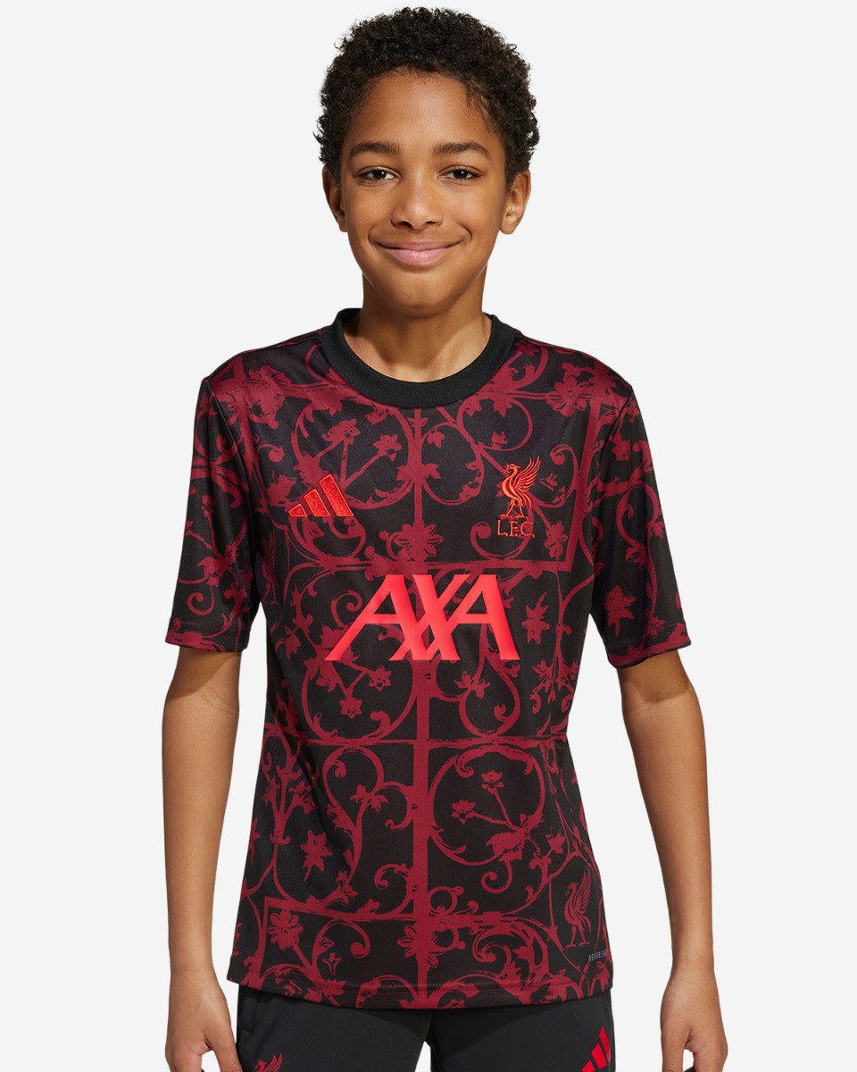 LFC adidas Youth 25/26 Kortermet Pre-Match Skjorte Svart - Image 1