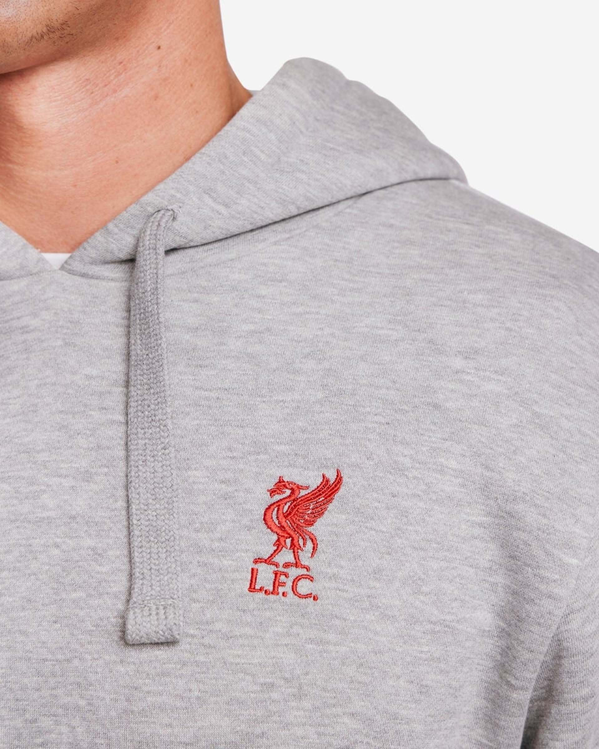 Sudadera con capucha LFC para hombre con logotipo en la parte superior, gris jaspeado - Image 2