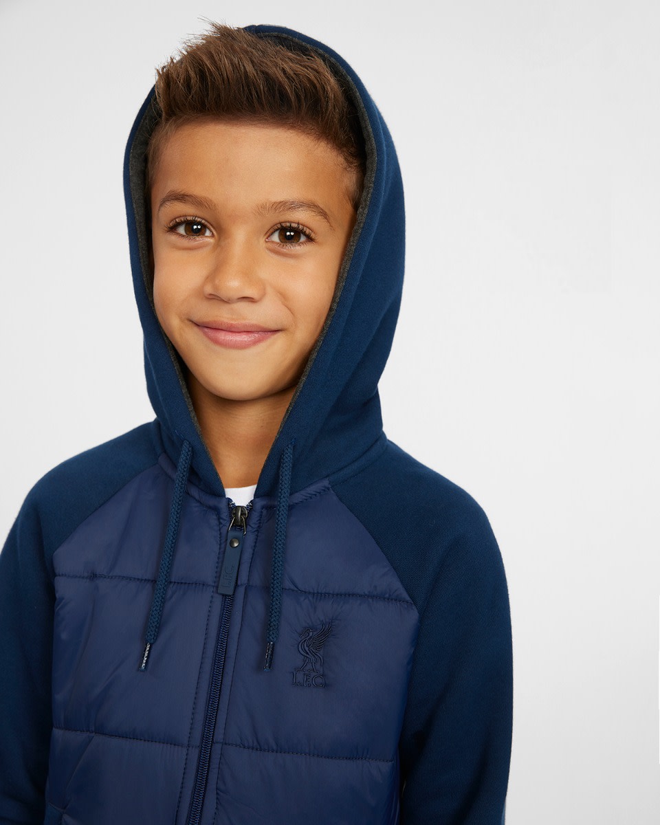 LFC Junior Navy Hybrid Hooded Jacket - Image 4