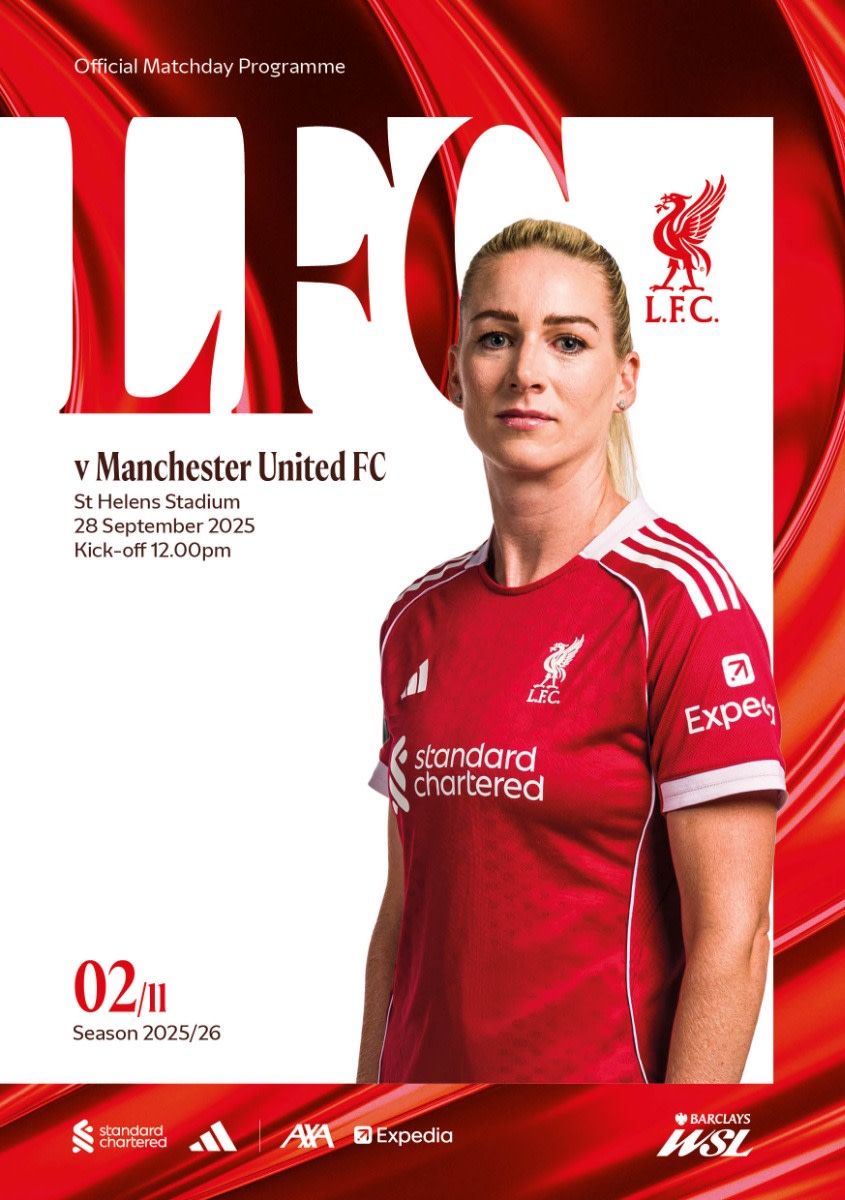 Matchday Programme - LFC Womens Vs Man Utd Womens - 28/09/2025 - Image 1