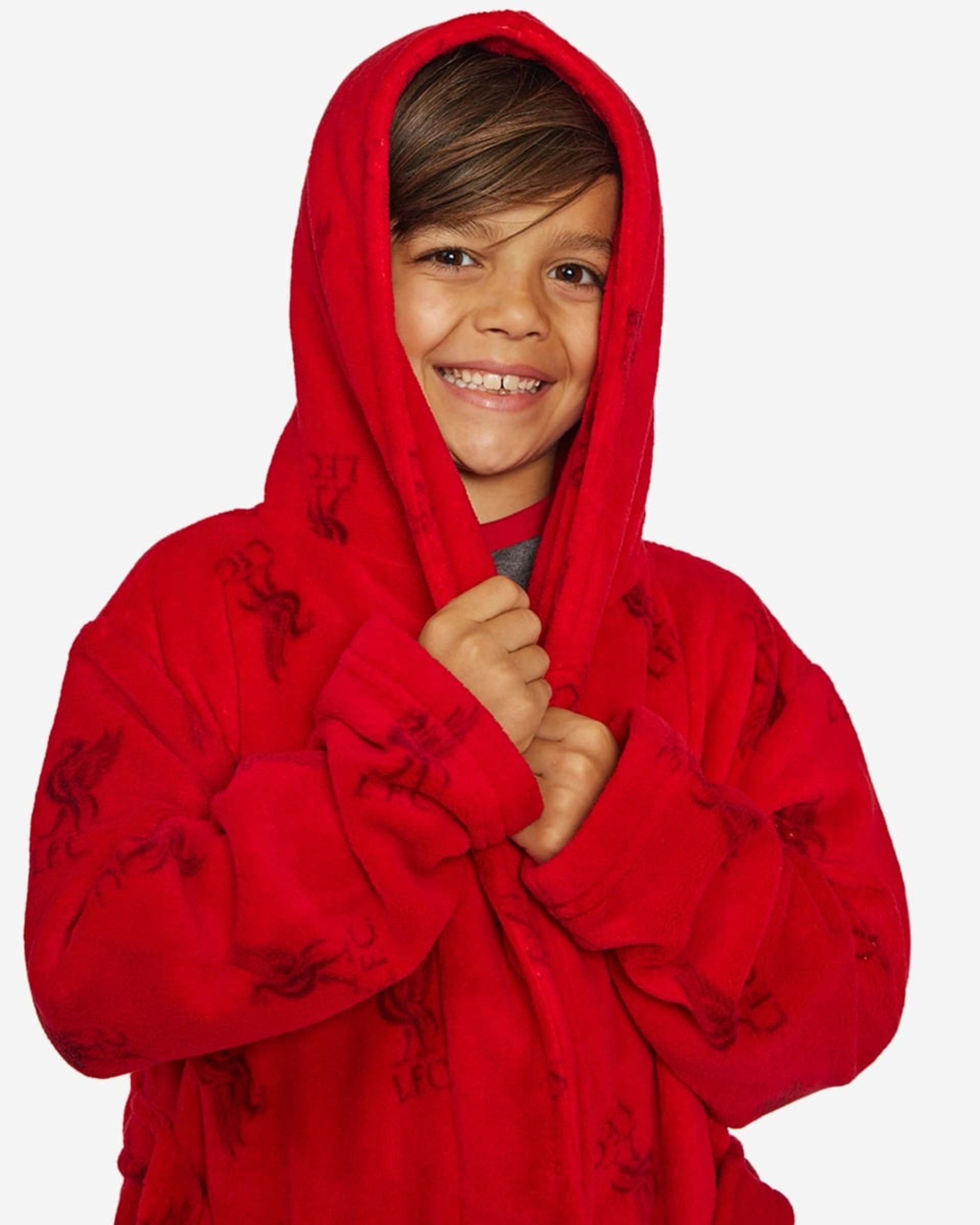 Bata con capucha para bebés LFC, roja - Image 2