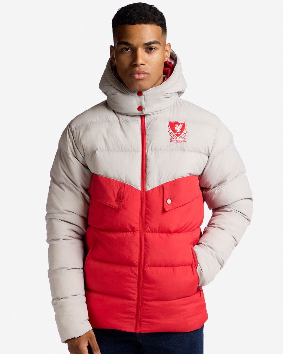 LFC Mens 88/89 Puffa Jacket Grey - Image 1