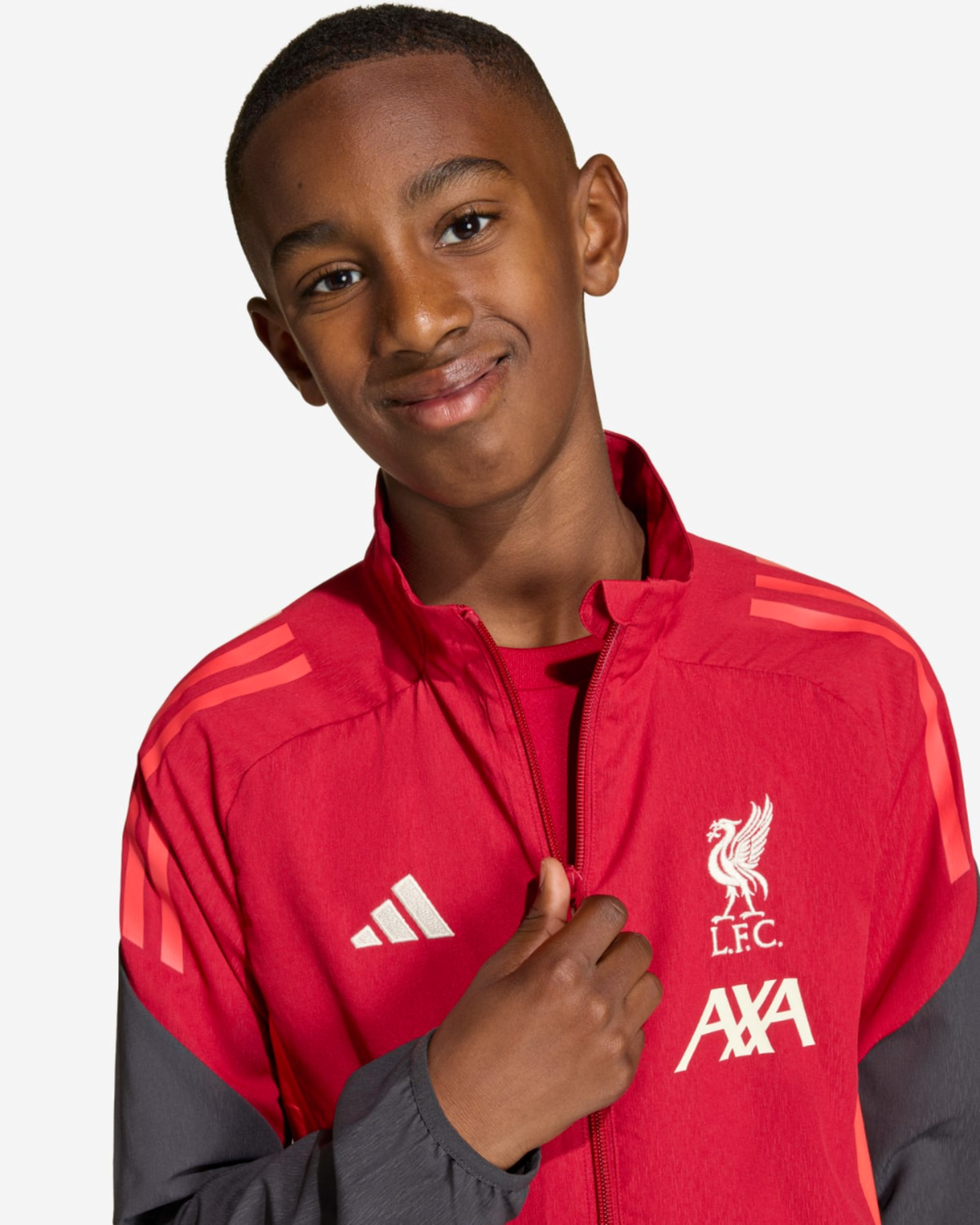 LFC adidas Juniors 25/26 Kampdagsjakke Rød - Image 4