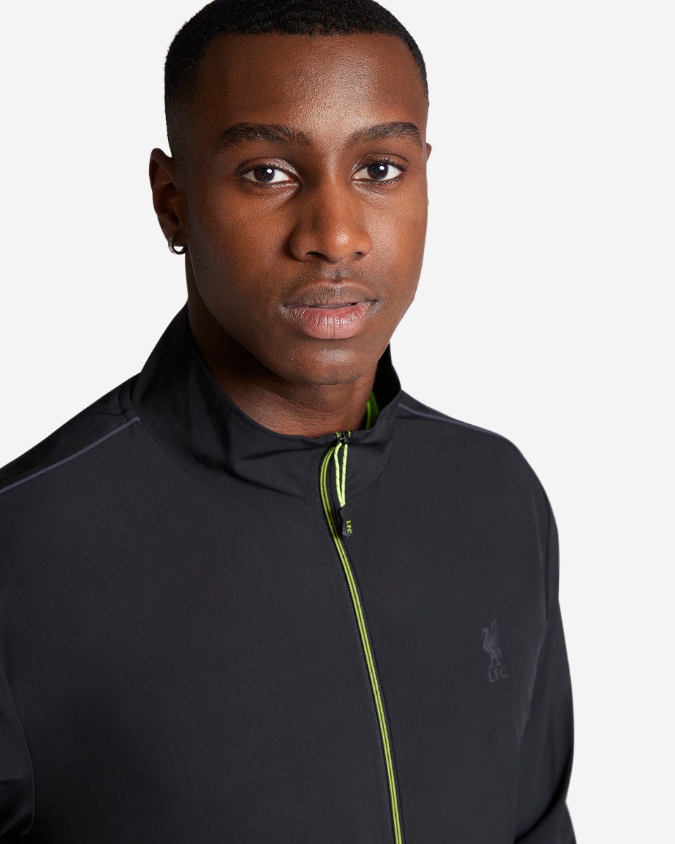LFC Adults Zip Through Funnel Neck Track Top Black - Image 2