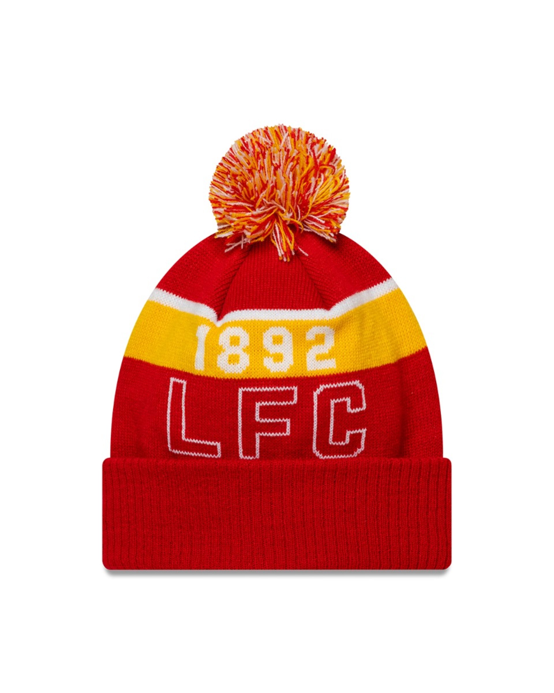 LFC New Era SPORT CUFF 1892 POM POM Hue Rød & Gul - Image 2