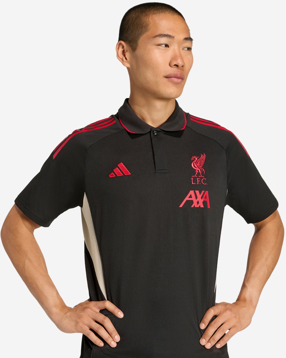 LFC adidas Mens 25/26 Domestic Training Polo Black - Image 4