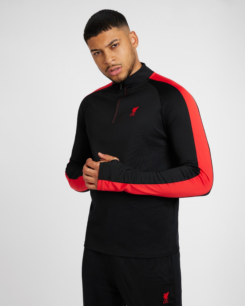 LFC Mens Quarter Zip Top Black - Image 4