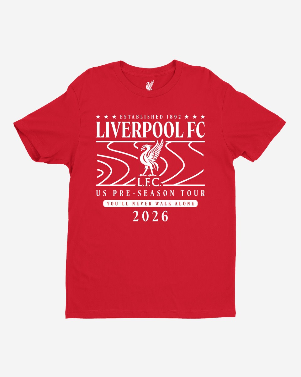 LFC 成人季前巡回赛 T 恤红色 - Image 2