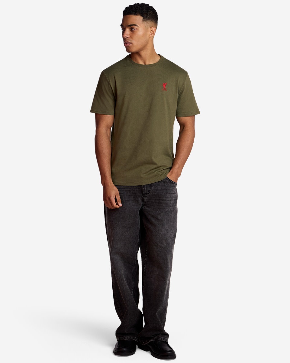 LFC Herre Liverbird Emblem Tee Khaki - Image 3