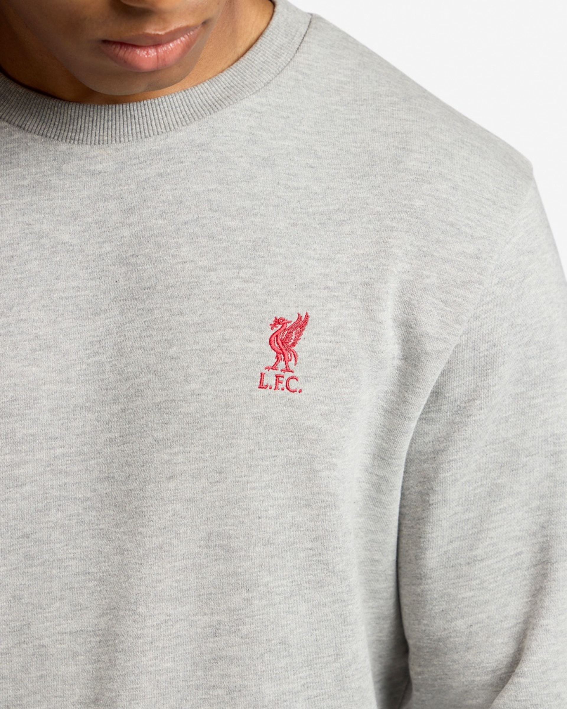 Sweatshirt gris chiné à col rond LFC - Image 2