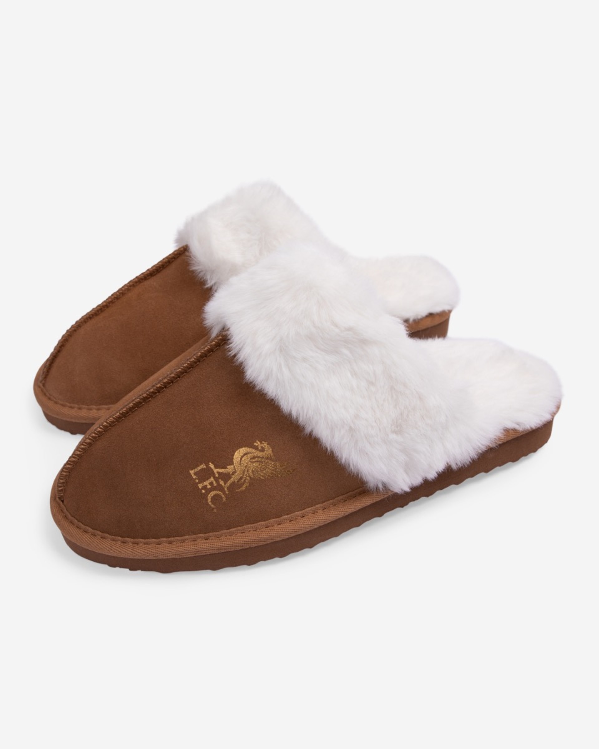 LFC Wildlederpantoffeln für Damen, Hellbraun - Image 1
