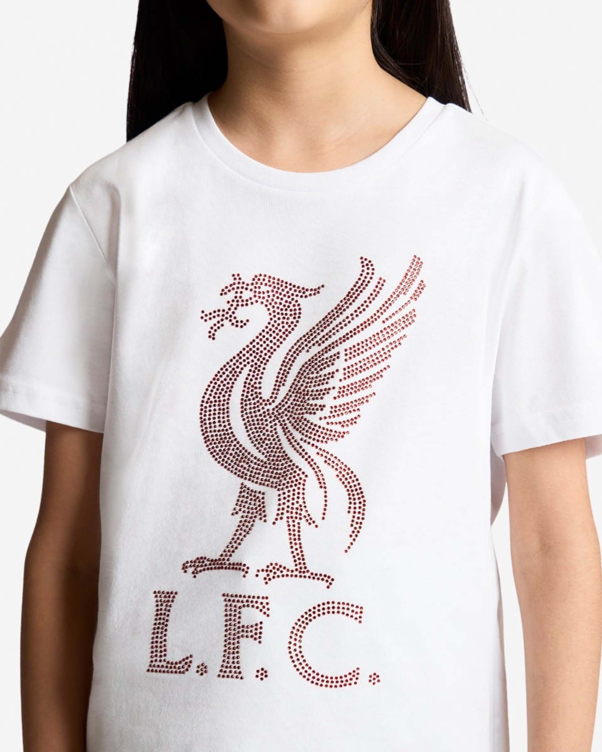 Camiseta LFC Infants Diamantè Liverbird blanca - Image 2